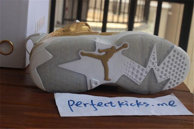 Authentic Air Jordan 6 Gold Pinnacle